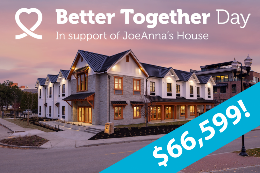 better together day/joeanna's house poster with total donation amount ($66,599) overlaid